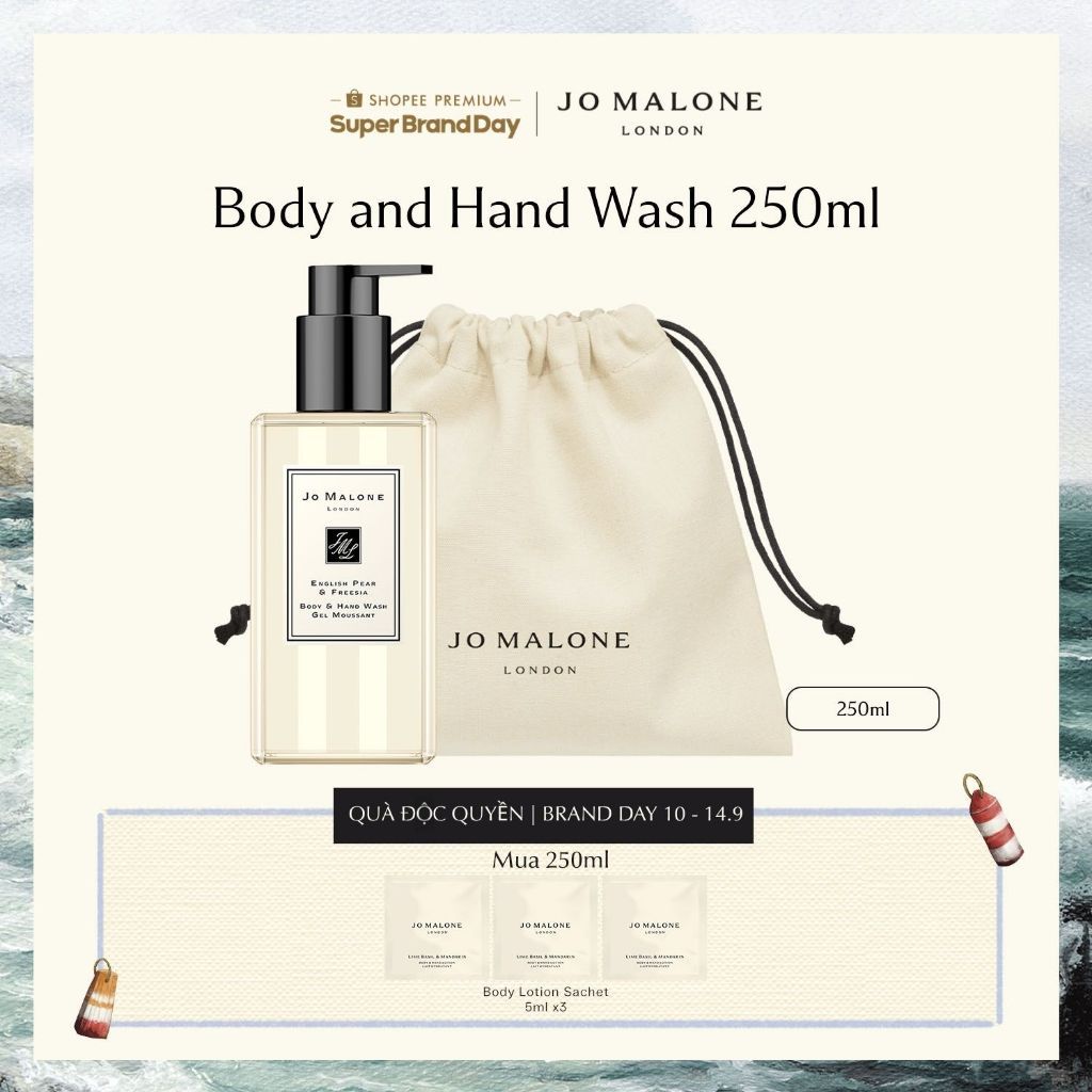 [NGÀY THƯƠNG HIỆU 10.9-14.9] Sữa Tắm và Nước Rửa Tay Jo Malone London