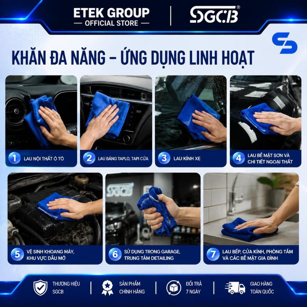 Cuộn Khăn Vi Sợi Microfiber Dạng Xé SGCB SGGD434/SGGD453 – 45 Tấm/Cuộn, Siêu Thấm Hút, Không Xơ, Không Trầy Xước | Chính | BigBuy360 - bigbuy360.vn