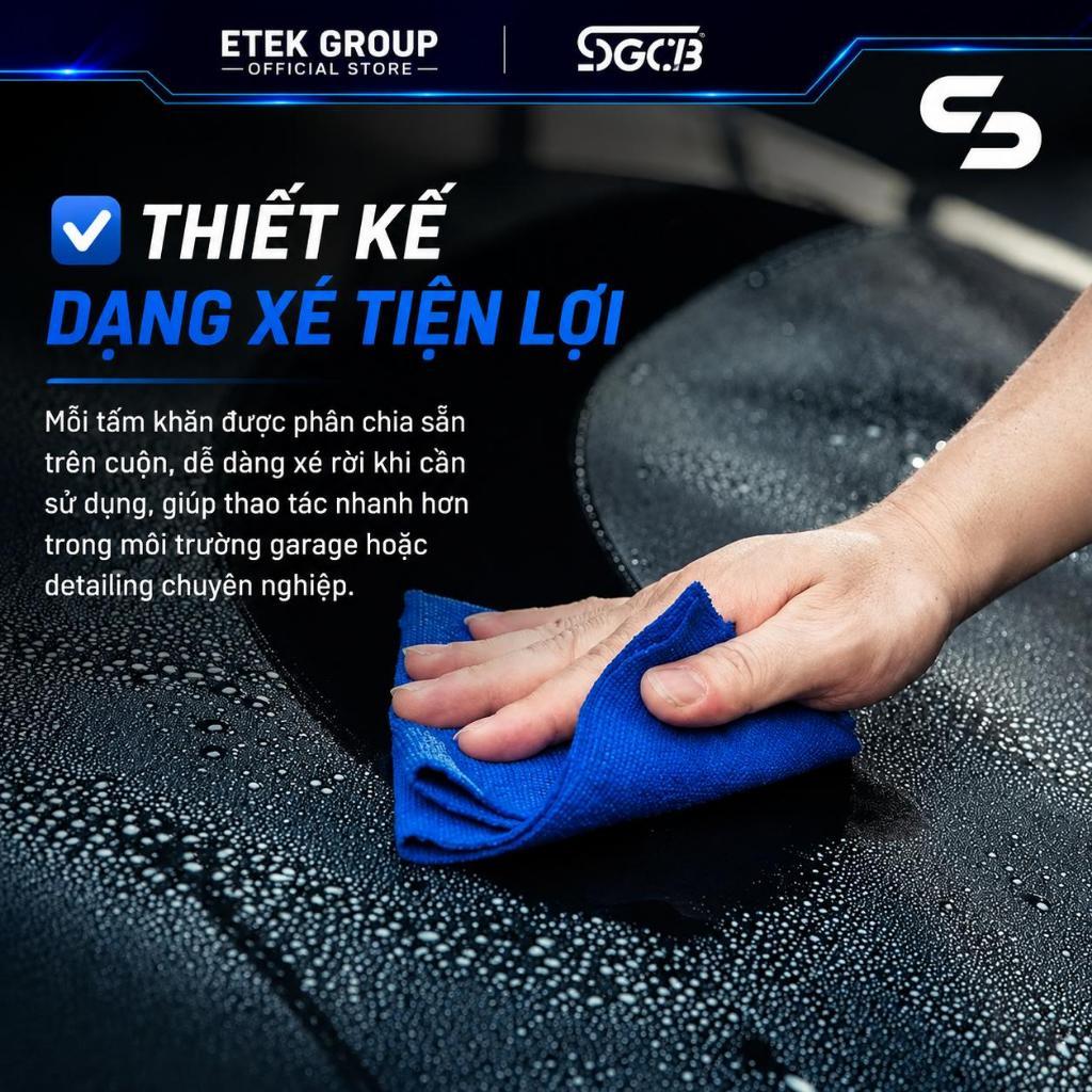 Cuộn Khăn Vi Sợi Microfiber Dạng Xé SGCB SGGD434/SGGD453 – 45 Tấm/Cuộn, Siêu Thấm Hút, Không Xơ, Không Trầy Xước | Chính | BigBuy360 - bigbuy360.vn