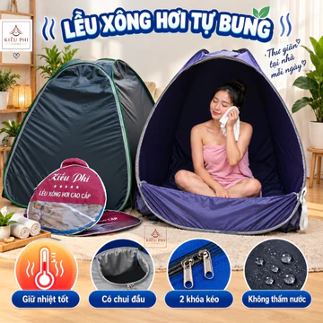 Lều xông hơi cao cấp tự bung Kiều Phi - Lều xông hơi chui đầu sau sinh tại nhà ( màu ngẫu nhiên)