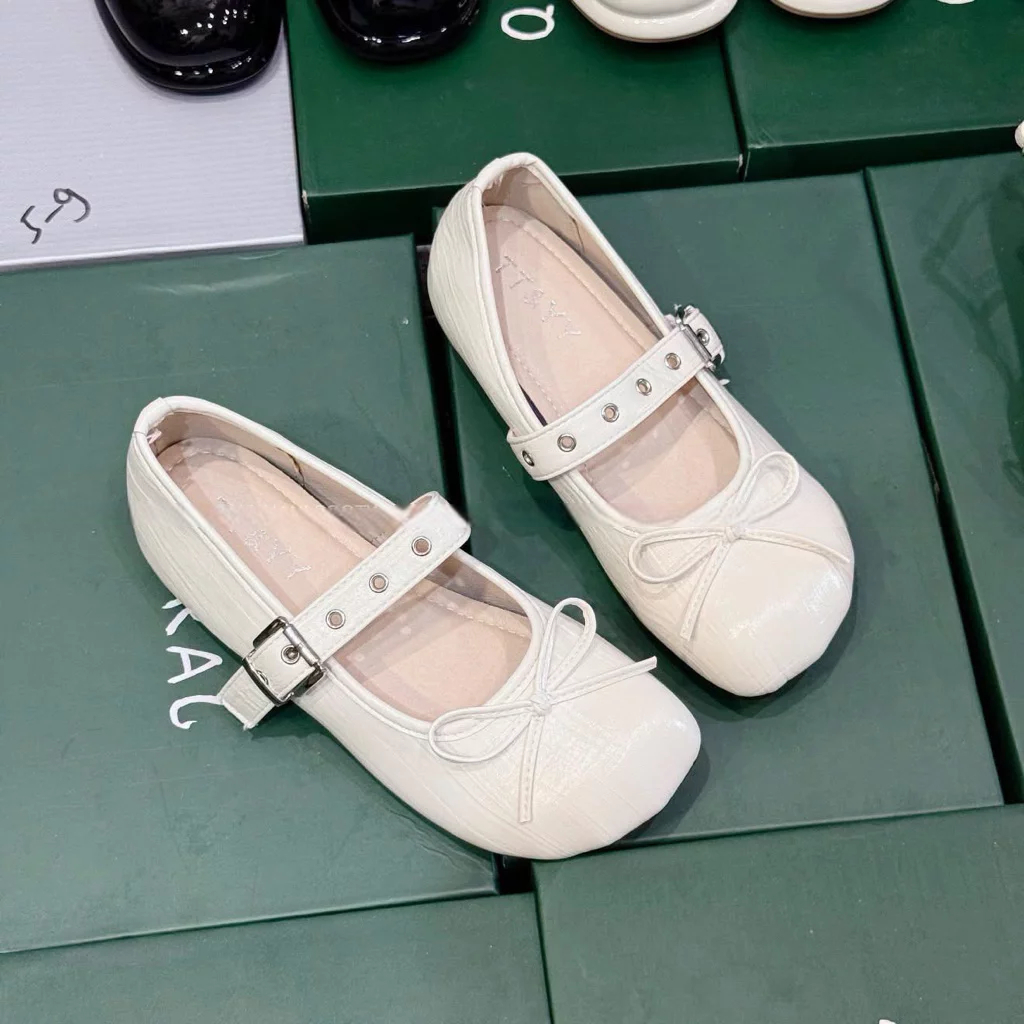[Peinn] Giày búp bê nữ oxford phong cách vintage chất da mềm siêu xinh mã 200 giao màu ngâu nhiên