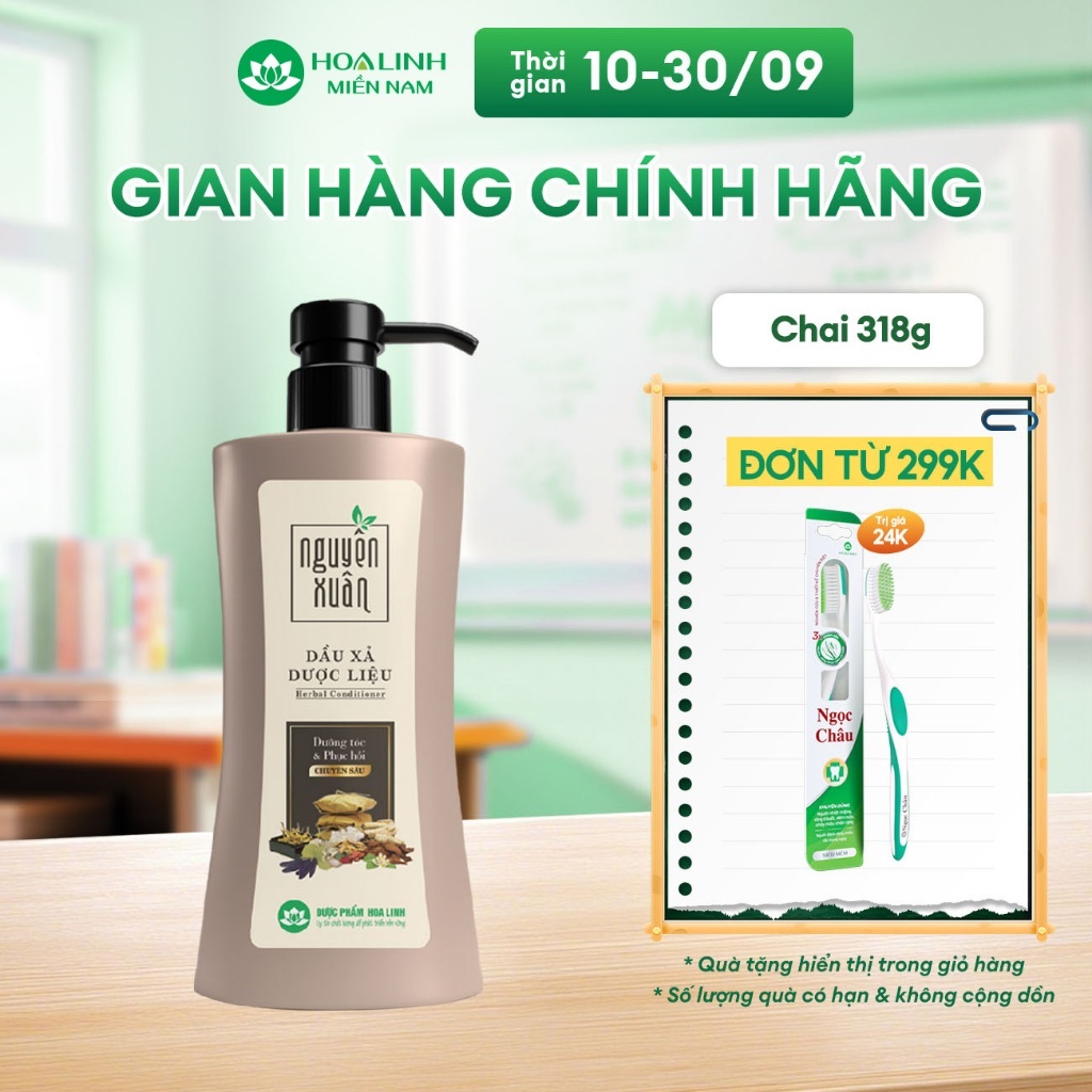 Dầu xả dược liệu Nguyên Xuân 350g - Dành cho tóc khô xơ, hư tổn
