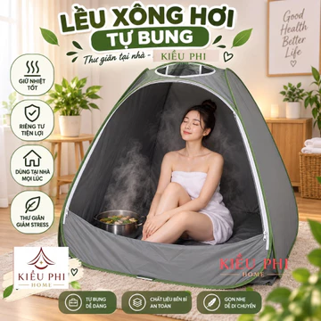 Lều xông hơi sau sinh chui đầu Kiều Phi - Lều xông hơi tự bung cao cấp tại nhà (Màu ngẫu nhiên)