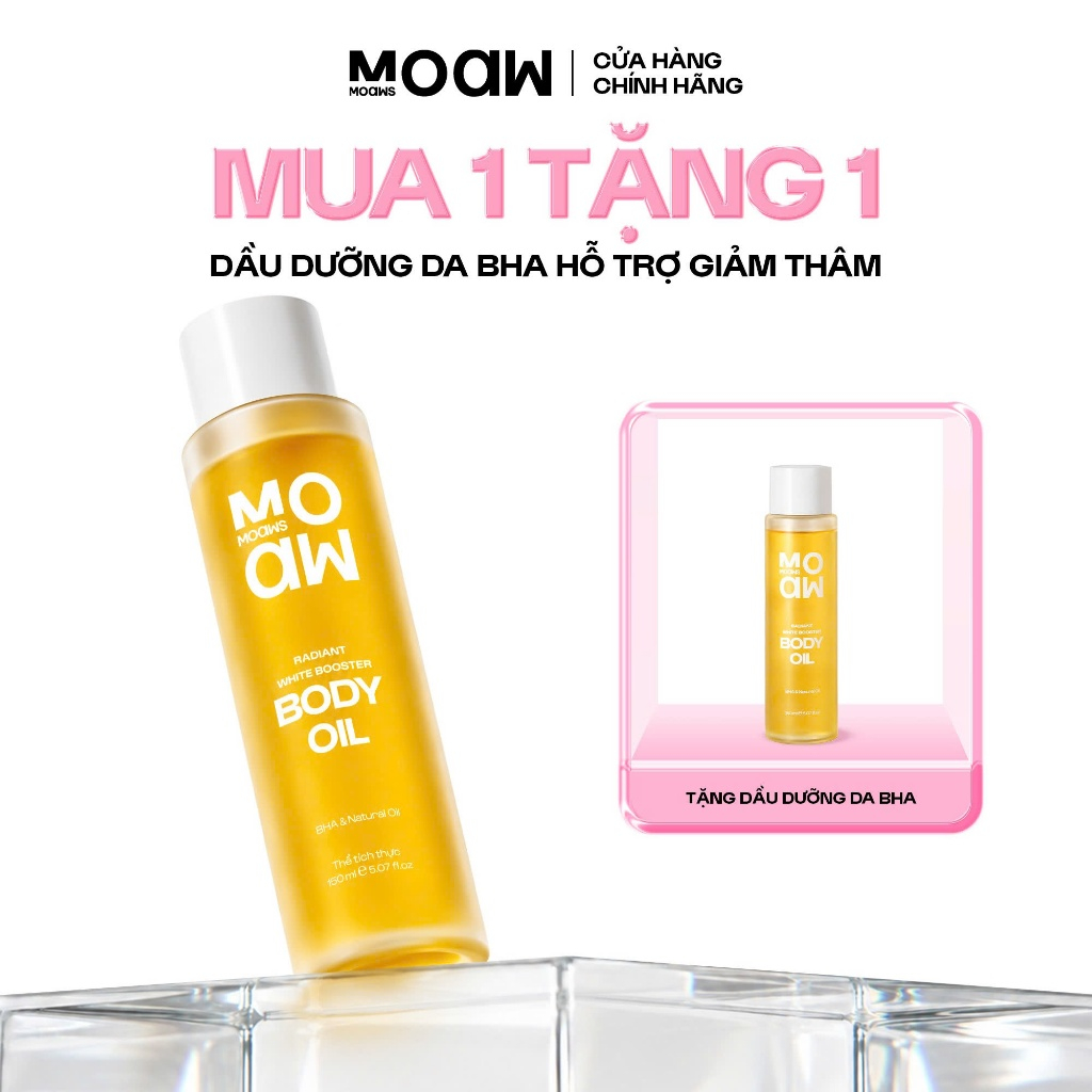 [MUA 1 TẶNG 1 FULL] Dầu Dưỡng Giảm Thâm MOAW MOAWS - Mềm Da, Giảm Chai Sần Với BHA & Dầu Tự Nhiên | BigBuy360 - bigbuy360.vn
