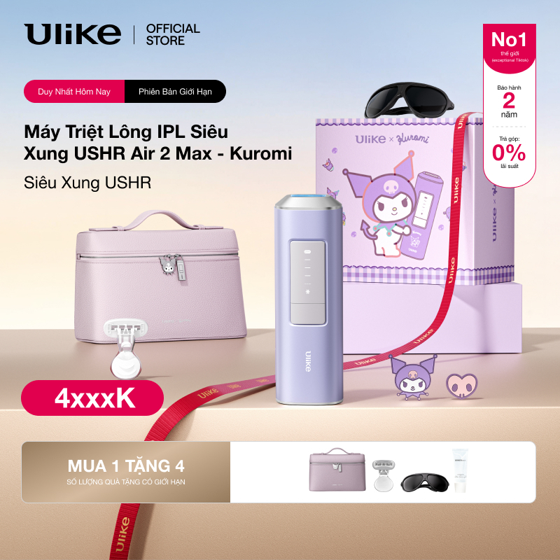 [Ulike x Kuromi) Máy Triệt Lông IPL Ulike AIR 2 MAX-Phiên Bản Giới Hạn-Công Nghệ USHR