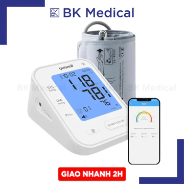 (hỏa tốc) Máy đo huyết áp Yuwell YE650AR Báo Kết Quả Tiếng Việt, Đèn Nền Hiển Thị Mức Chuẩn