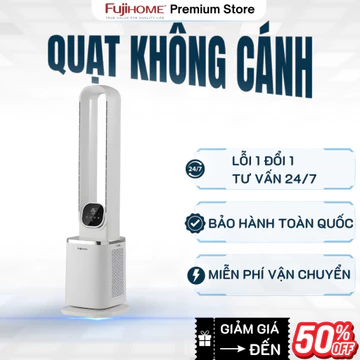 Quạt không cánh lọc không khí HEPA và Ion Fujihome BF-05R-HEPA -động cơ không chổi than- BH 24 tháng