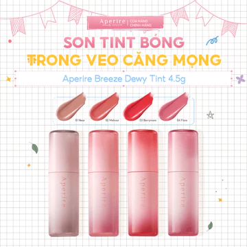 [APERIRE] Son Tint Bóng Trong Veo Căng Mọng Aperire Breeze Dewy Tint 4.5g