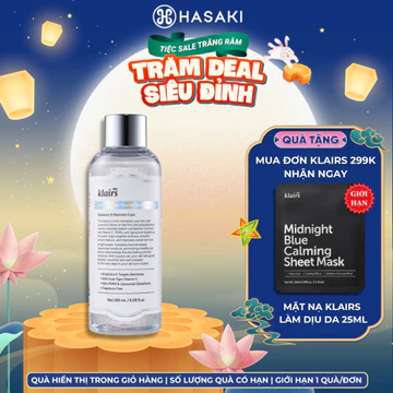 Toner Klairs Hỗ Trợ Làm Sáng Da PDRN Thuần Chay 180ml Freshly Juiced Vitamin Essence Toner Hasaki Chính Hãng