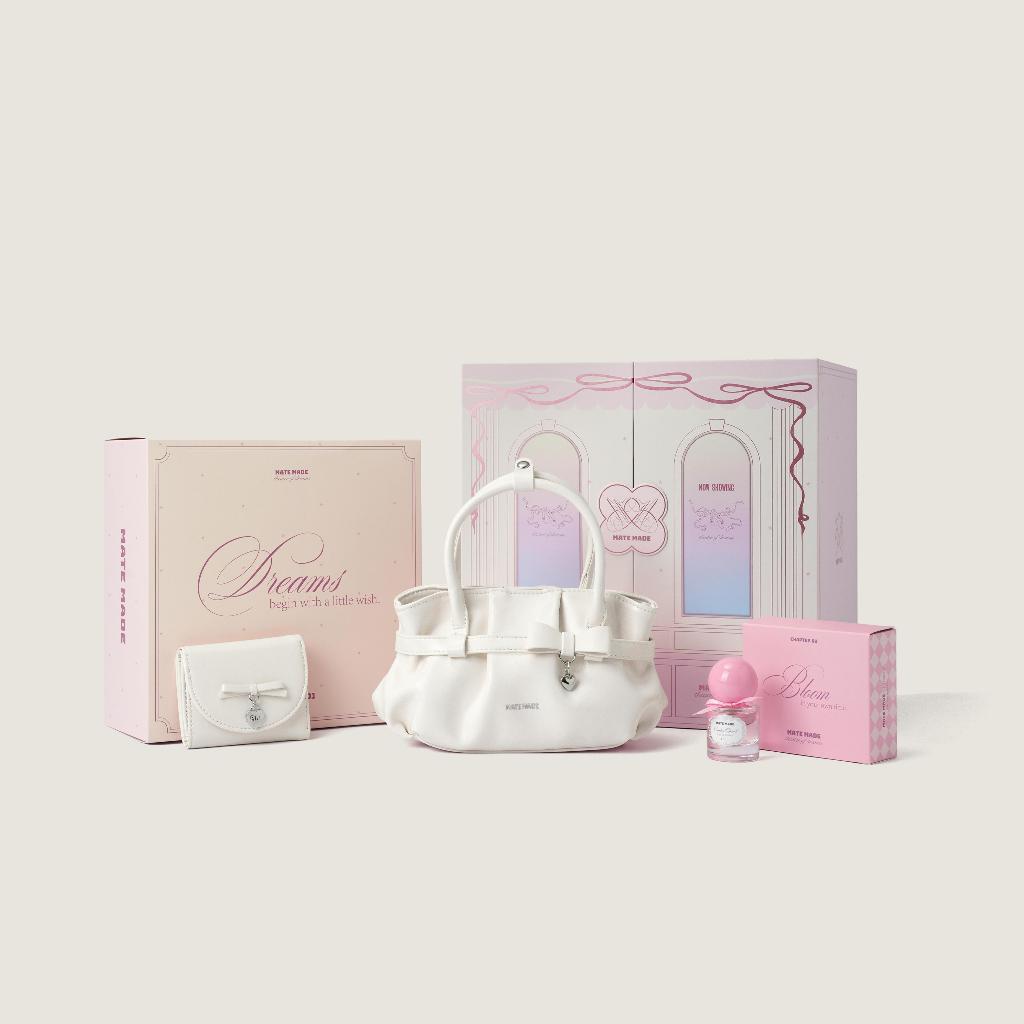 Set Quà Tặng MATE MADE Shining Set, Túi Xách Tay Mochi Kèm Nước Hoa, Ví, Hộp quà (Tặng Bạn Thân, Bạn Gái)