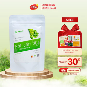 Bột Cần Tây Sấy Lạnh Nguyên Chất Gói 50gr - Hỗ trợ giảm cân, giảm mỡ bụng, giảm mụn
