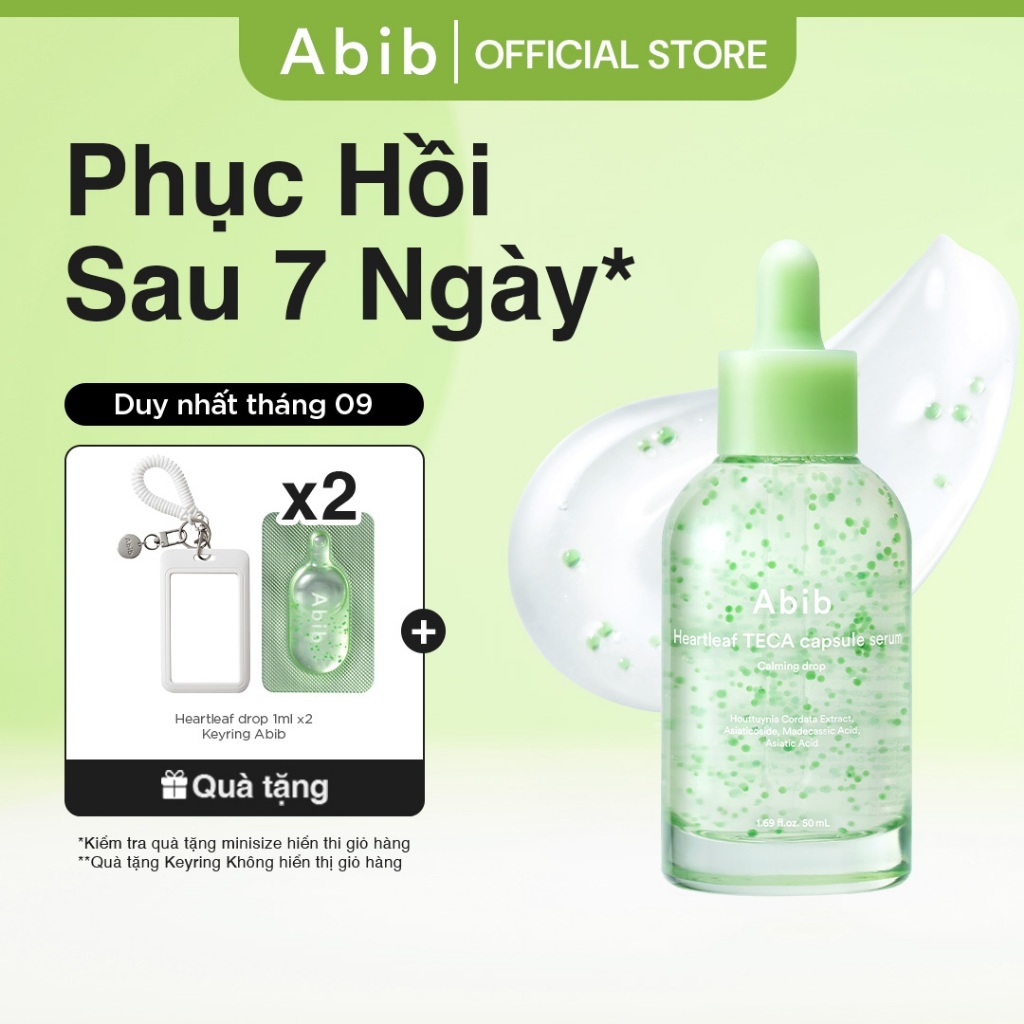 Tinh chất viên nang diếp cá làm dịu da Abib Heartleaf TECA capsule serum Calming drop 50ml