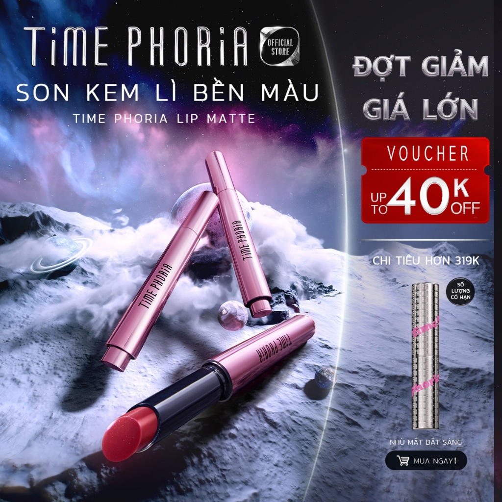 Son dưỡng có màu Time Phoria Lip Balm dạng thỏi mềm mịn nhẹ môi lên màu tự nhiên