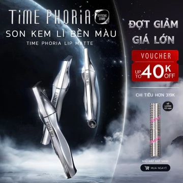 Son kem lì bền màu Time Phoria Lip Matte chuẩn màu lâu trôi không lem không dính cốc 5ML