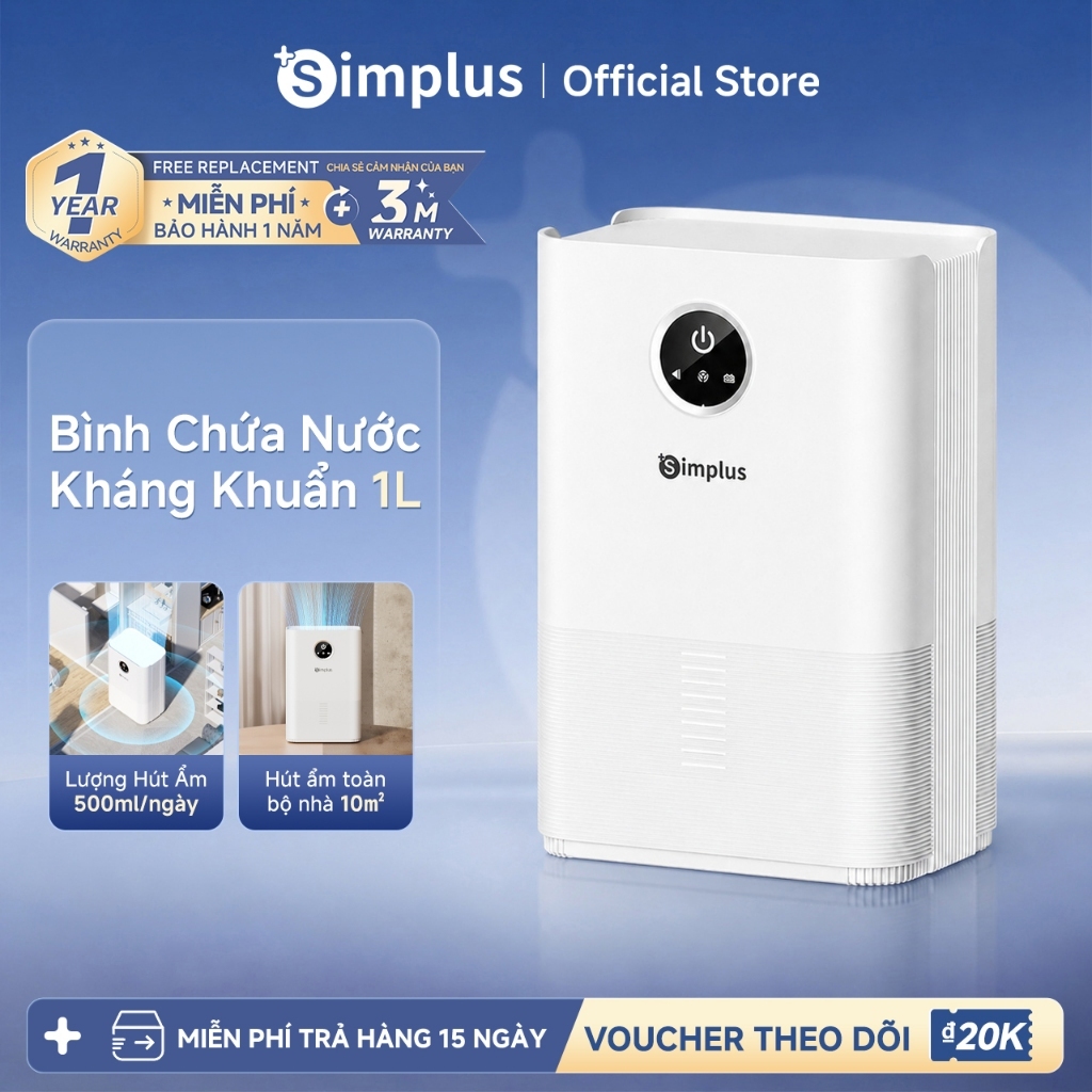 Máy hút ẩm Simplus CUSH004 dung tích bình 1L