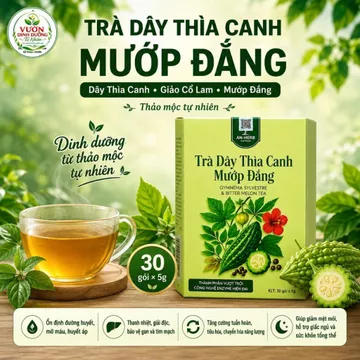 Trà Dây Thìa Canh Mướp Đắng – Trà Thảo Mộc Dây Thìa Canh, Giảo Cổ Lam, Mướp Đắng AN-HERB 30 Gói