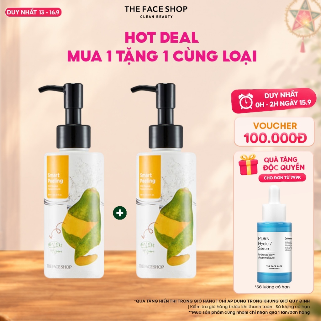 [SALE]Combo 2 Gel tẩy da chế.t THE FACE SHOP Smart Peeling Mild Papaya 150ml