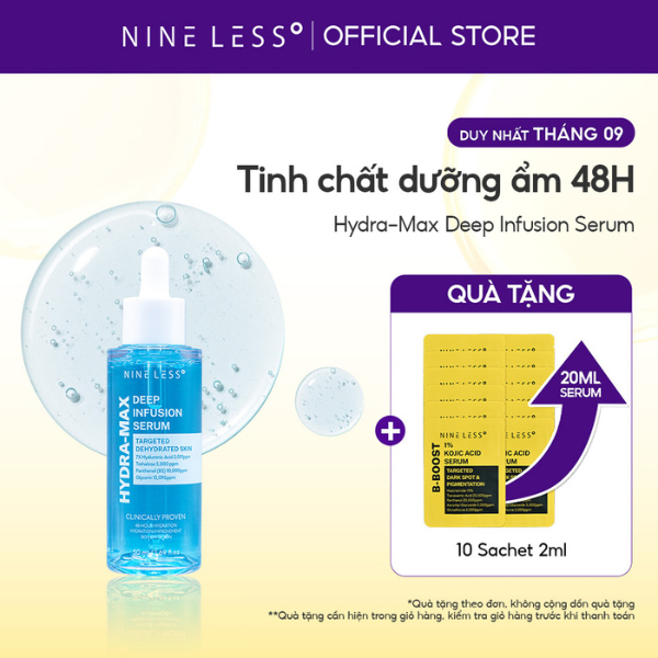 Tinh chất dưỡng ẩm 48H NINELESS Hydra-Max Deep Infusion Serum 50ml