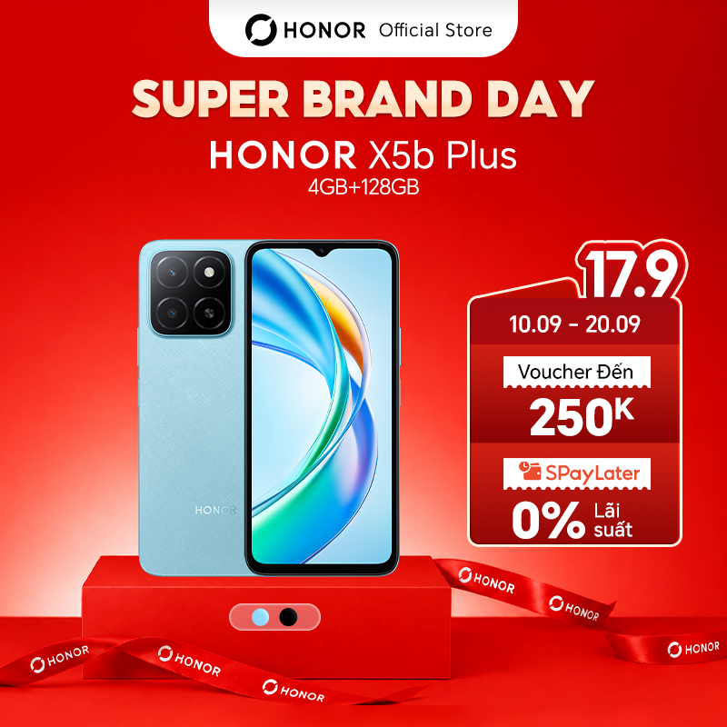 Điện thoại Honor X5b Plus (4+4)GB+128GB | Pin 5200mAh 90Hz | Màn hình 6.56" | Bảo Hành 18 Tháng