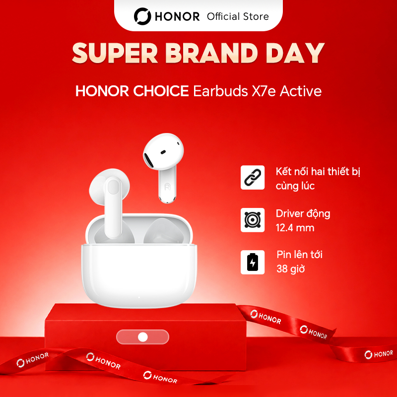 Tai Nghe Bluetooth Honor Choice Earbuds X7e Active | Thời lượng pin lên đến 38 giờ | Kháng bụi và nước IP54