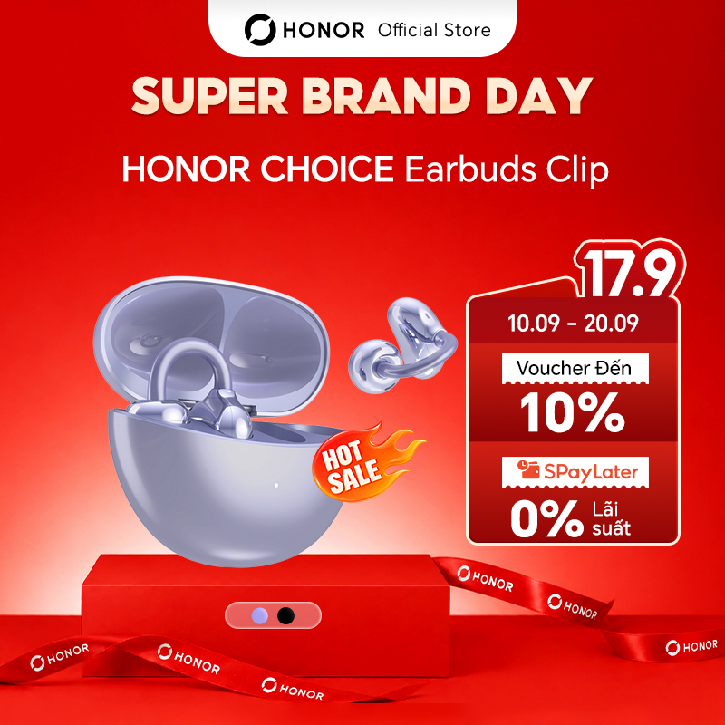 Tai Nghe Bluetooth HONOR CHOICE Earbuds Clip | Chống Bụi & Nước IP54| Cấu Trúc Vòm Cầu Titan | Thời Lượng Pin 36H