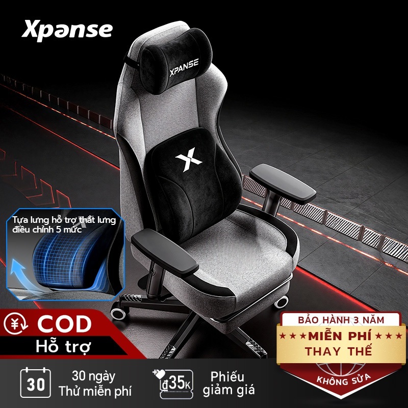 Ghế gaming Xpanse X9 Hệ thống tựa thắt lưng đẩy tới trước, điều chỉnh 5 mức độ, đệm ngồi mở rộng | ghế công thái học | BigBuy360 - bigbuy360.vn