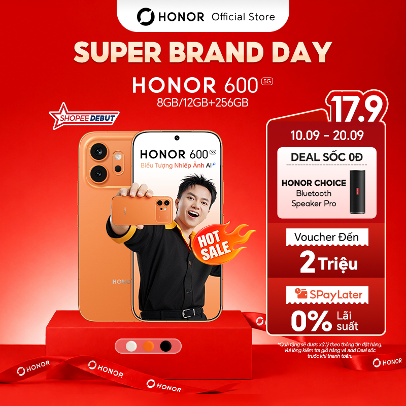 [ƯU ĐÃI MỞ BÁN] Điện Thoại HONOR 600 5G 8/12GB + 256GB | Chip Snapdragon 7 Gen 4 | AI Camera 200MP | BH 24 Tháng