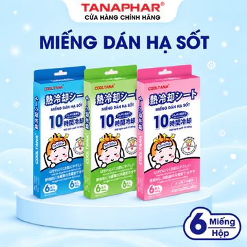 Miếng Dán Hạ Sốt COOLTANA, Giúp Hạ Sốt, Làm Mát Liên Tục Trong 10H, Đạt Tiêu Chuẩn ISO - Hộp 6 miếng