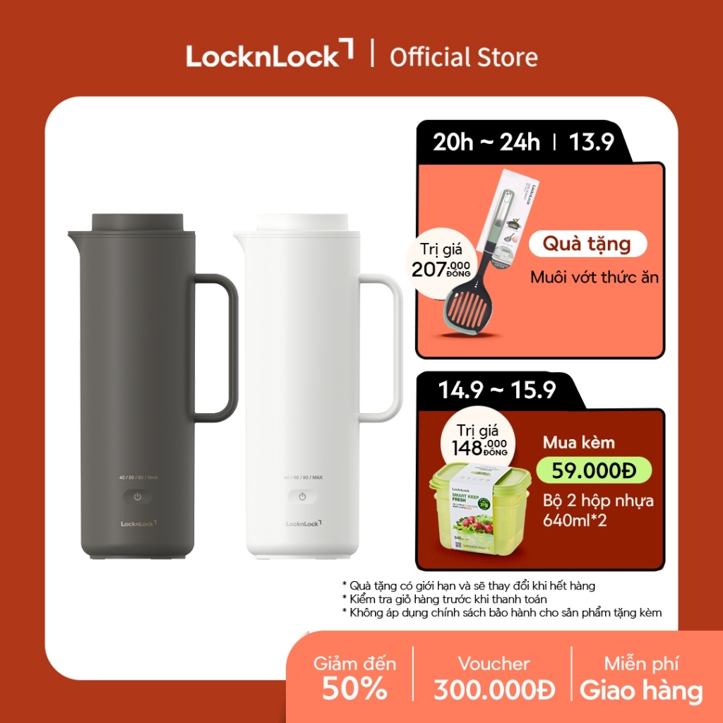 Bình đun nước cầm tay LocknLock Heating tumbler EJC728 dung tích 330ml - 2 Màu