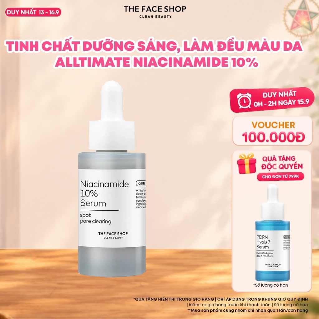 [Sản Phẩm Mới] Tinh Chất Dưỡng Sáng, Làm Đều Màu Da THEFACESHOP Alltimate Niacinamide 10% 30ml