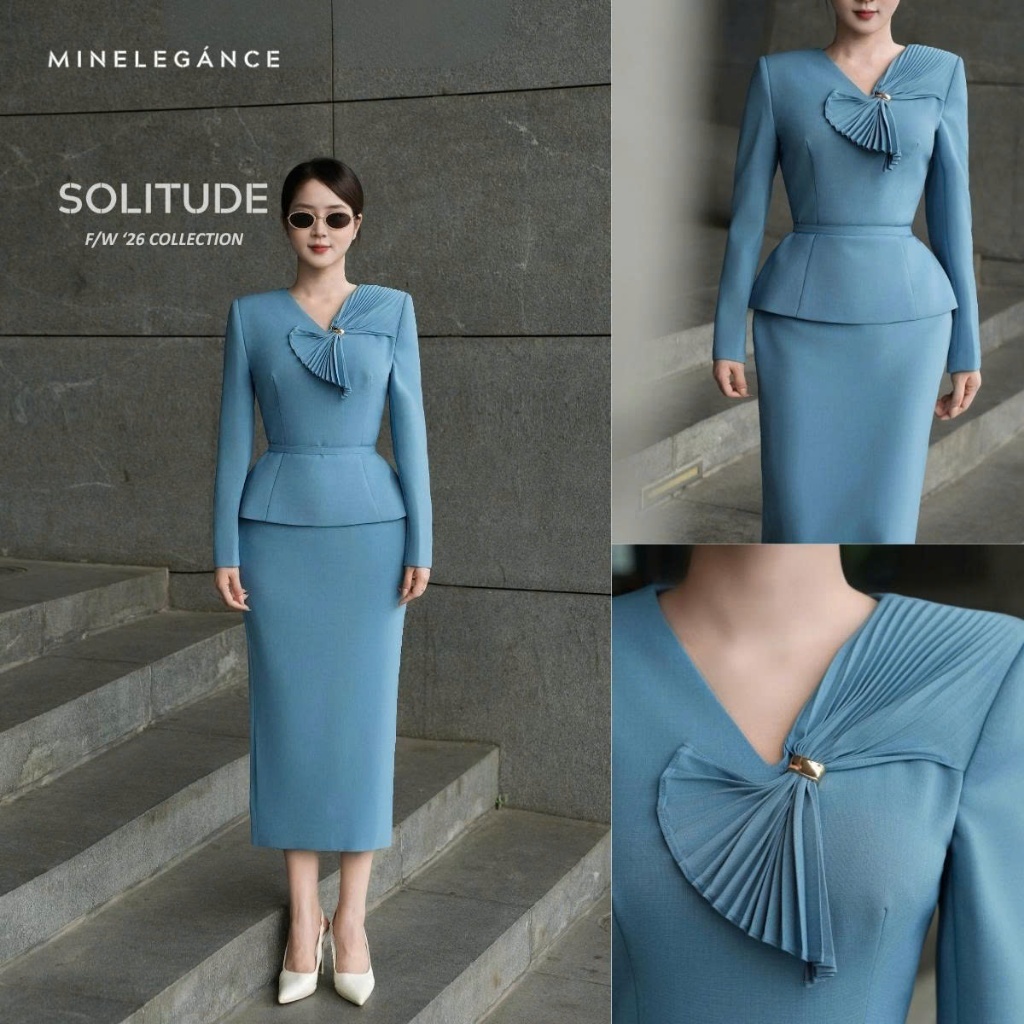 MINELEGÁNCE | SET ÁO & CHÂN VÁY BÚT CHÌ THANH LỊCH, SANG TRỌNG - MIN208