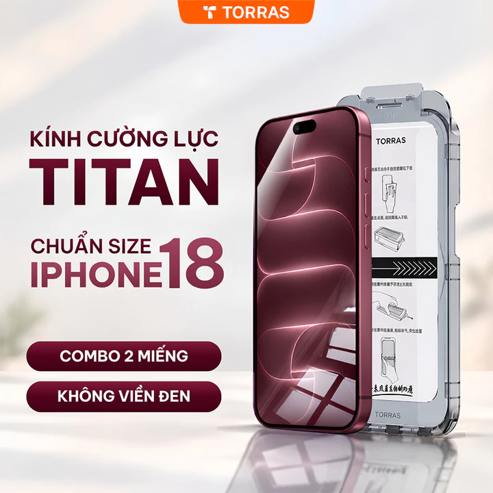 [Không Viền Đen] TORRAS Kính Cường Lực 2 Miếng Tự Dán Không Viền Đen Chống Vân Tay Cho Điện Thoại Di Động