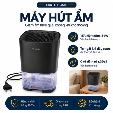 LANTO Máy Hút Ẩm Không Khí Mini 36W Cho Gia Đình Phòng Kín Chống Nồm Ẩm