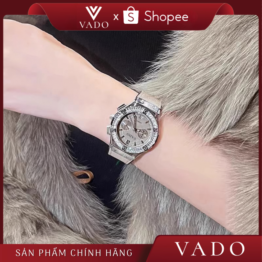 Đồng Hồ Nữ VADO Phong Cách Mặt Tròn, Dây Cao Su Bền, Sang Trọng, Hỗ Trợ Kháng Nước - DH9203 VADO