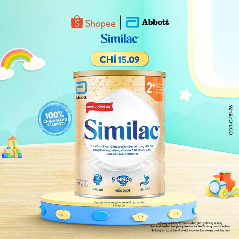 Similac 2+ 1,6kg Thực phẩm bổ sung cho trẻ từ 2 tuổi trở lên