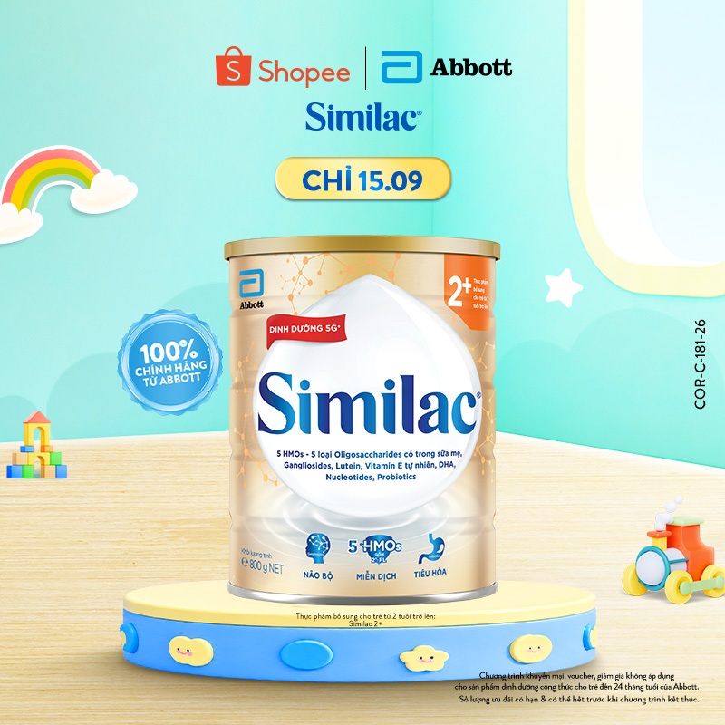 Similac 2+ 800g Thực phẩm bổ sung cho trẻ từ 2 tuổi trở lên