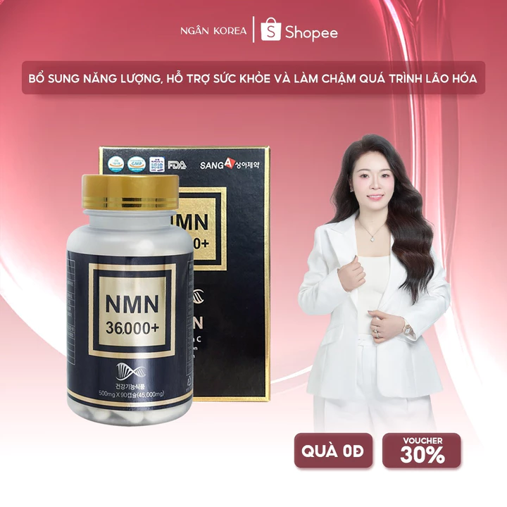 [1 Hộp] Thực phẩm bảo vệ sức khỏe NMN 36.000+ SANG A Chính Hãng hộp 90 viên