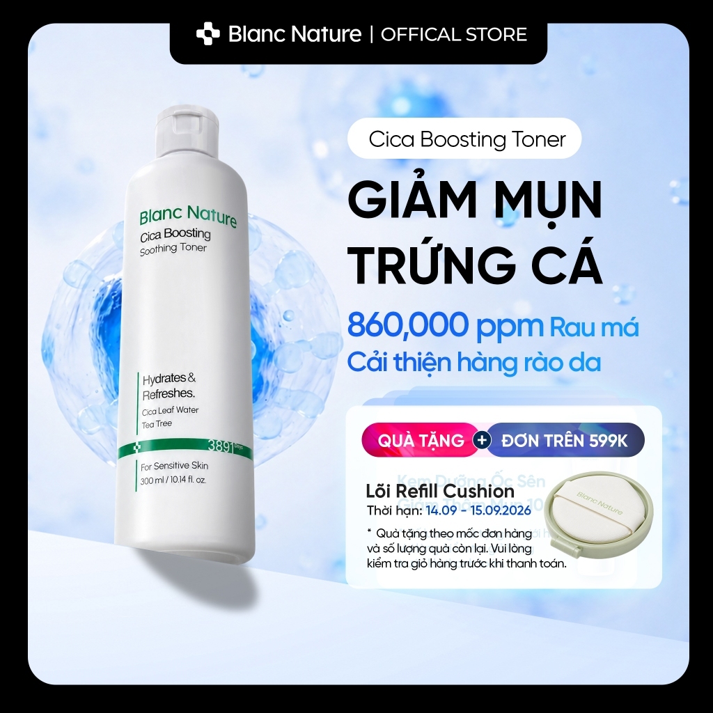 Toner cấp ẩm nước hoa hồng sạch mụn trứng cá,dịu da rau má,AHA&BHA