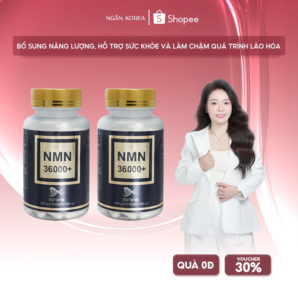 [COMBO 2 HỘP] Thực phẩm bảo vệ sức khỏe NMN 36.000+ SANG A Chính Hãng hộp 90 viên