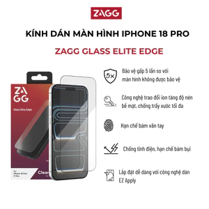 [iPhone Duo/18 Series] Kính Cường Lực ZAGG Trong Suốt, Chống Nhìn Trộm, Chống Ánh Sáng Xanh, XTR có khay tự dán
