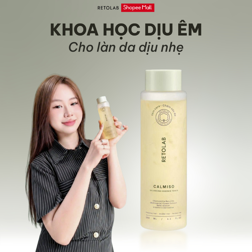 Toner Cấp Ẩm Retolab Calmiso – Essence Toner Làm Dịu Da, Cân Bằng pH, Không Cồn