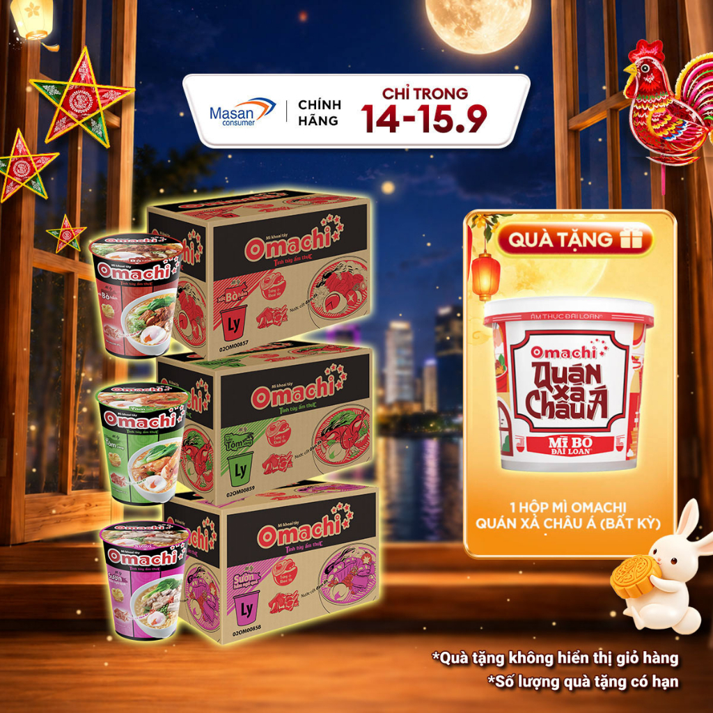 [Chọn vị] Thùng Mì dinh dưỡng khoai tây Omachi 24 ly