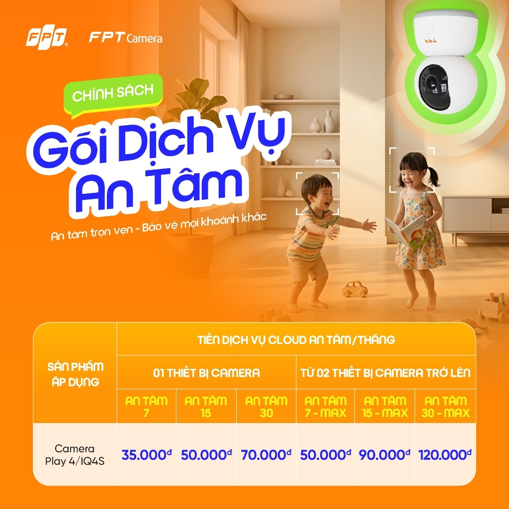 Camera Wifi AI Trong Nhà FPT Play 4 - 3MP Rõ Nét - Lưu Trữ Cloud Bảo Mật, Xoay 360, Bảo Hành Chính Hãng FPT Telecom | BigBuy360 - bigbuy360.vn