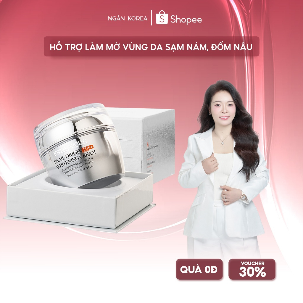 Kem Dưỡng Trắng Da, Hỗ Trợ Mờ Sạm Nám, Chống Lão Hóa từ Dịch Lọc Ốc Sên+ EGF Esthenique Daycell 50g