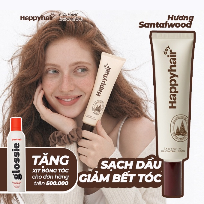 [Dear Santal] Happyhair day Lotion giảm dầu bết tóc, lưu hương thơm lâu 100ml - Santal Perfume MỚI