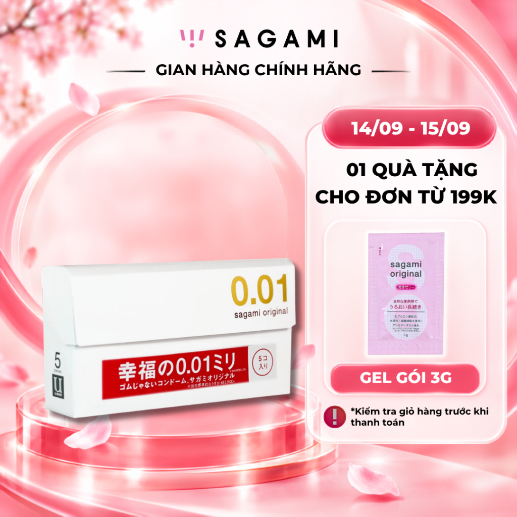 Bao cao su Sagami 001 - Non latex - Siêu mỏng 0.01 mm - 01 Hộp