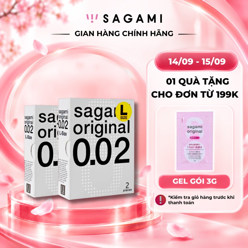 Comco 02 bao cao su Sagami 002 - siêu mỏng 0.02mm - size L - non latex - hộp 2 bao