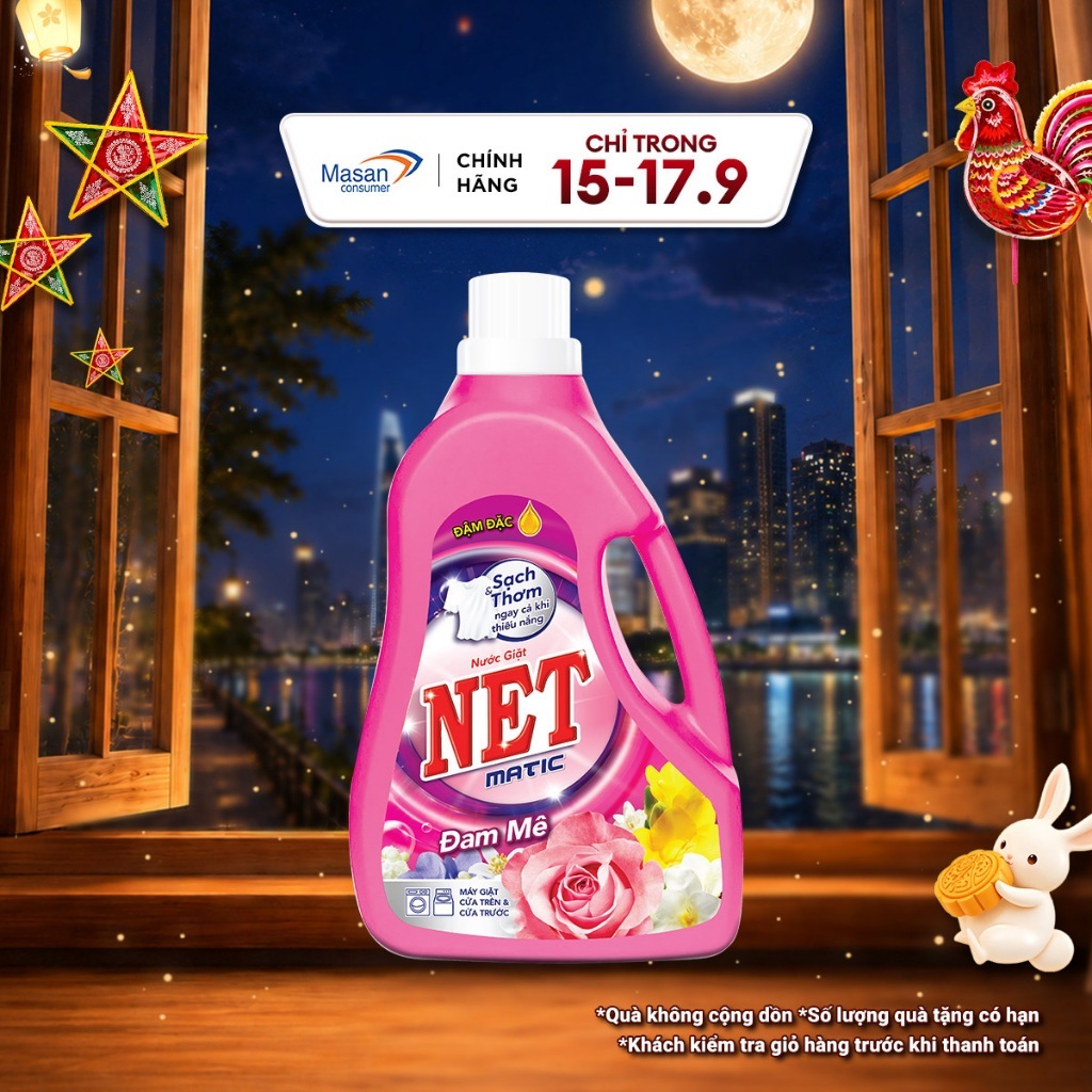 Nước giặt NET Matic chai x 3.3kg