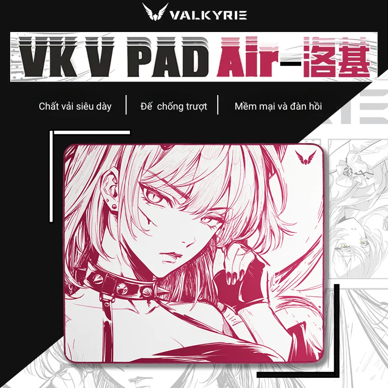 Lót chuột Valkyrie VK V PAD Air cao cấp - Vải dệt cao cấp siêu dày - Đế cao su chống trượt - Công nghệ viền khóa chìm | BigBuy360 - bigbuy360.vn