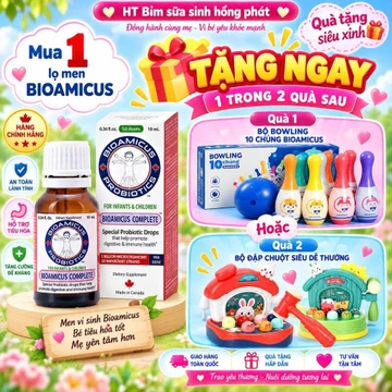 (Tặng quà cho bé) Men vi sinh 10 chủng BioAmicus Complete - Bổ sung lợi khuẩn cho đường ruột của bé